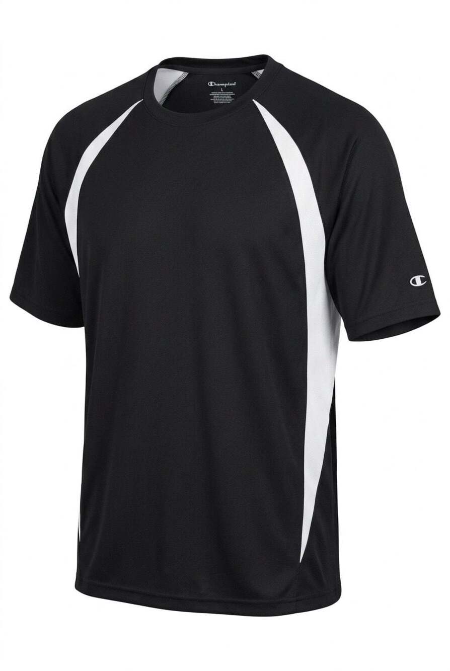 Champion Men's Athletic Performance T-Shirt Black White 3XL #539
